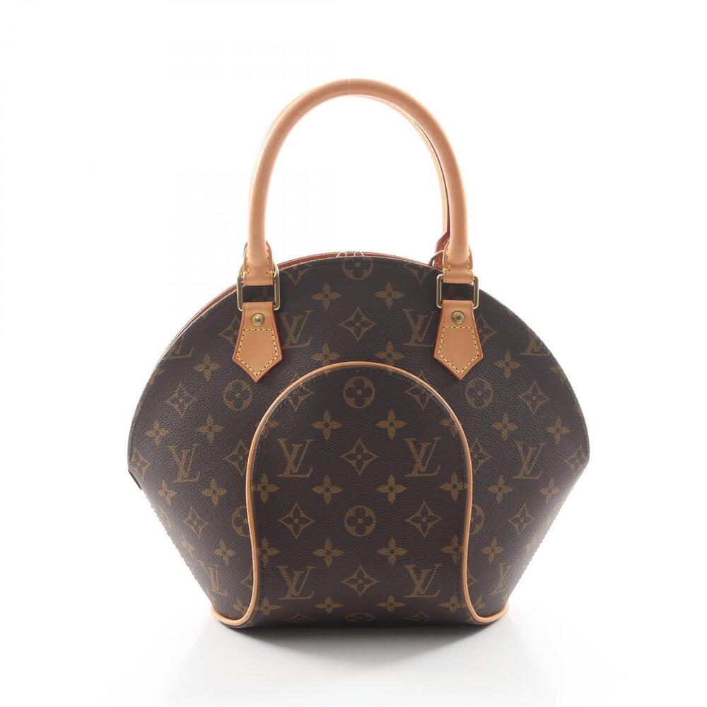 Louis Vuitton Ellipse Monogram Handbag Canvas Leather Brown